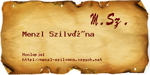 Menzl Szilvána névjegykártya